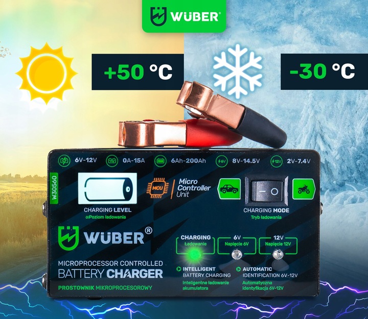 PROSTOWNIK 6V i 12V MIKROPROCESOROWY ŁADOWARKA DO AKUMULATORA NAPRAWA 15A