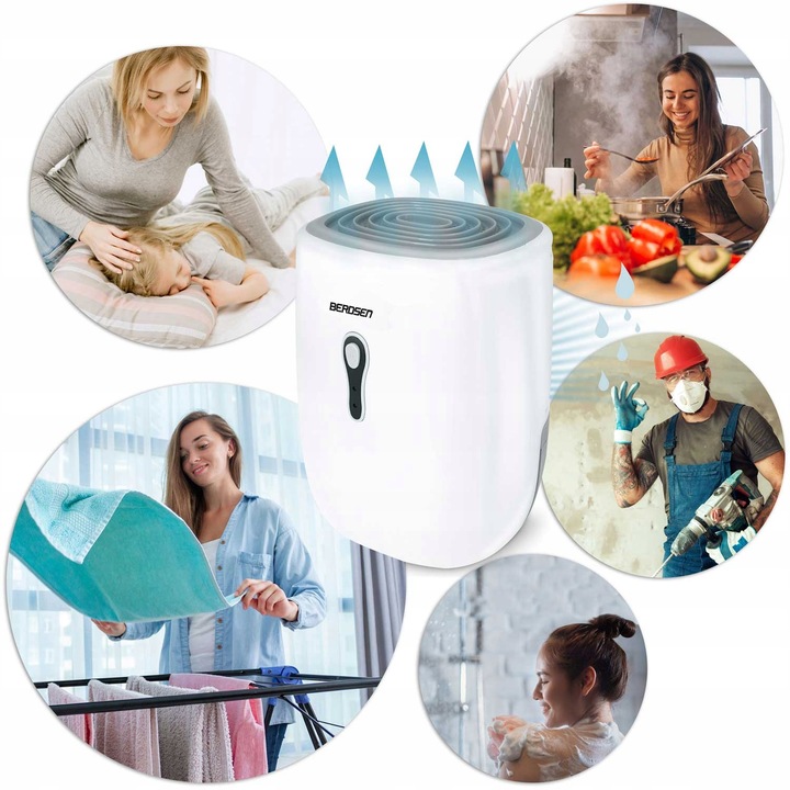 OSUSZACZ POWIETRZA DOMOWY POCHŁANIACZ WILGOCI 800ML 23W DO DOMU BIURA