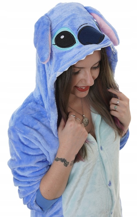 STITCH STICZ STICH PIŻAMA DRES na WALENTYNKI Przebranie XL 176-186 cm