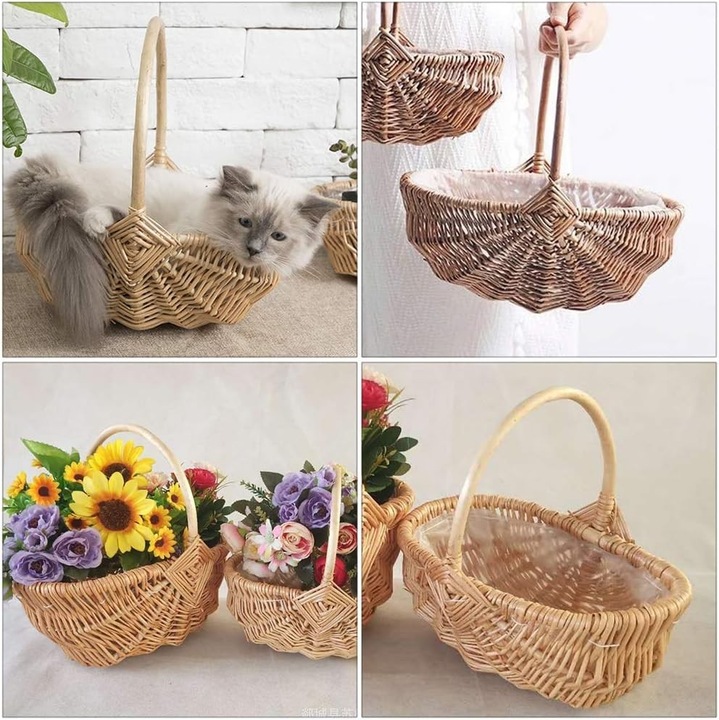 KOSZYK KOSZYCZEK WIELKANOCNY WIKLINOWY NA WIELKANOC PIKNIK ITP. 31 X 22 CM