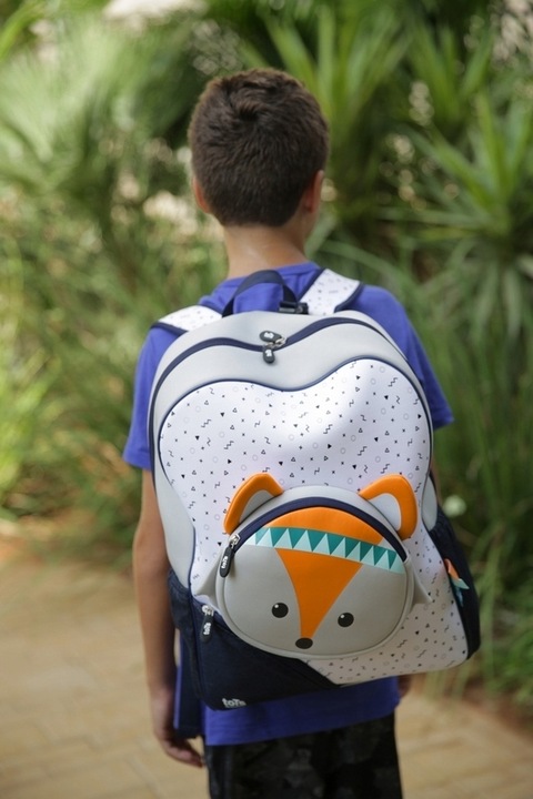 TOTS Plecak DUŻY pojemny w podróż i do szkoły LIS