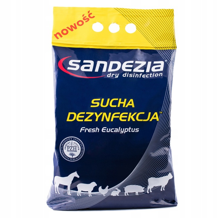 Sandezia sucha dezynfekcja 10kg BIOASEKURACJA trzoda/drób/konie/bydło/