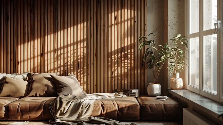 LAMELE NA FILCU 46x275 ŚCIENNE PANEL AKUSTYCZNE DĄB NATURALNY WOTAN INNE