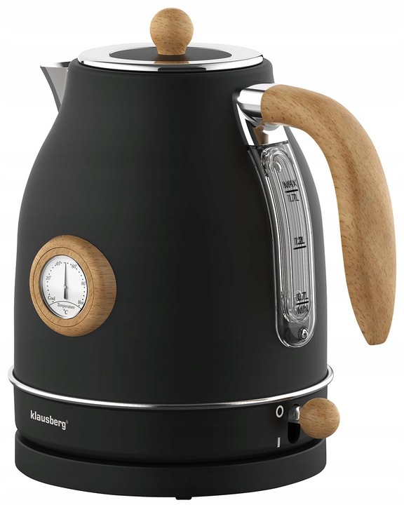 Czajnik elektryczny Klausberg KB-7907 1.7L z termometrem Czarny Retro 2200W