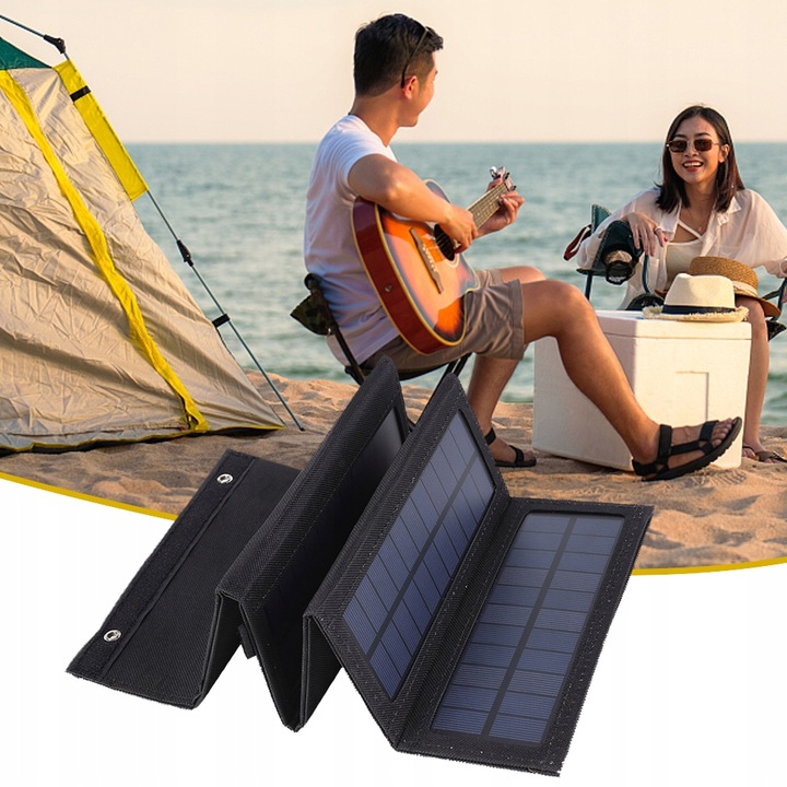 Przenośny Panel Solarny Na Plecy 5V10W 2x USB