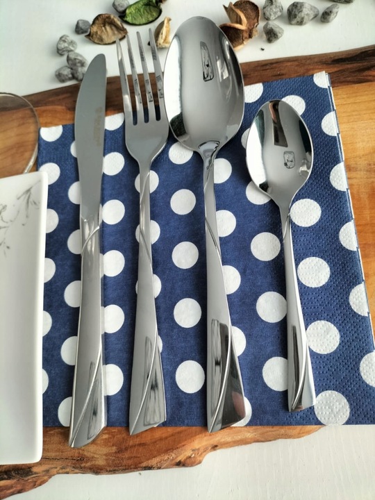 KOMPLET SZTUĆCÓW WALIZKA ZESTAW SZTUĆCE STAL NIERDZEWNA 72EL DLA 12 OSÓB