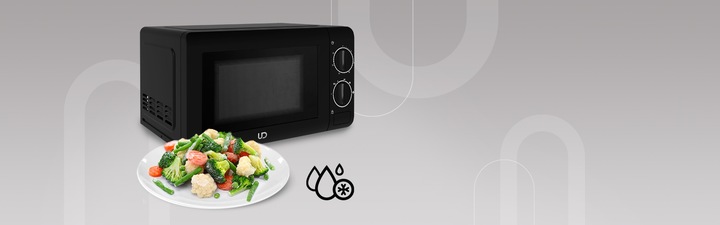 CZARNA KUCHENKA MIKROFALOWA MIKROFALÓWKA MIKROFALA UD TIMER 700W 20l LITRÓW