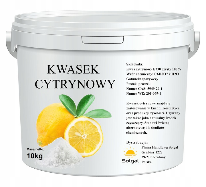 Kwas kwasek cytrynowy spożywczy E330 czysty 10kg