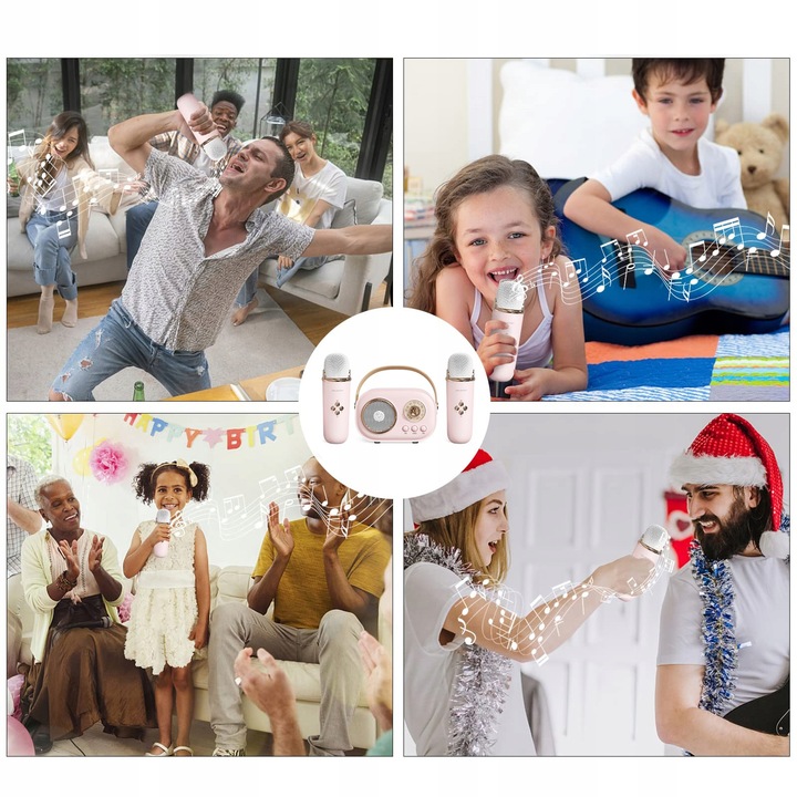 MIKROFON BEZPRZEWODOWY KARAOKE GŁOŚNIK BLUETOOTH C20 PLUS + 2 MIKROFON