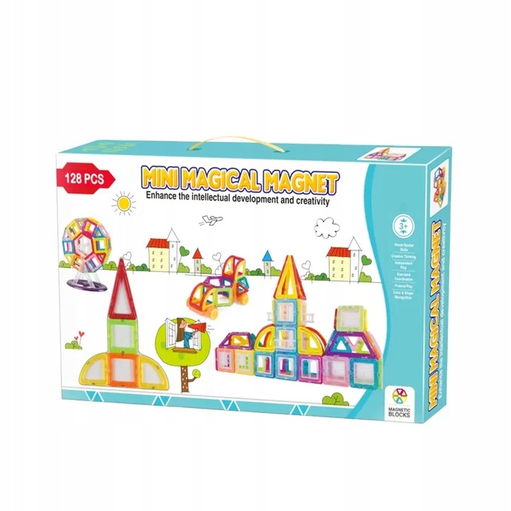Klocki magnetyczne Picollo Klocki magnetyczne PANELE 128 szt.