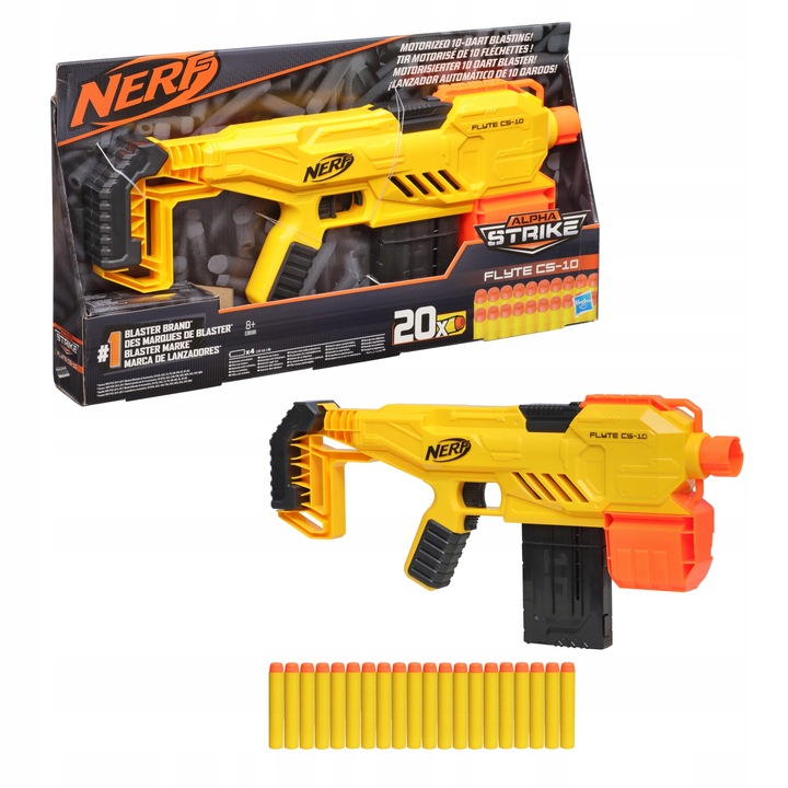 NERF STRIKE FLYTE CS-10 PISTOLET AUTOMATYCZNY plus 30 strzałek