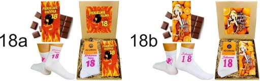 Prezent na URODZINY z okazji urodzin 40 lat CZTERDZIESTKA 18 30 50 60 wzory