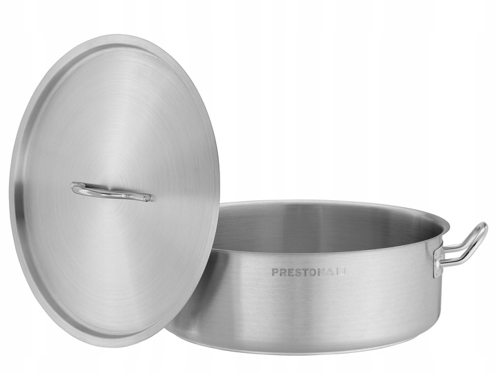 GARNEK INDUKCJA NIERDZEWNY 8,8 L NISKI 320 mm TROJWARSTWOWE DNO PRESTONA