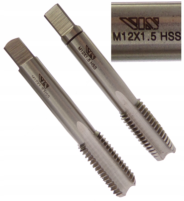 GWINTOWNIK 12x1,5 RĘCZNY DROBNOZWOJNY M12x1,5 HSS VIS