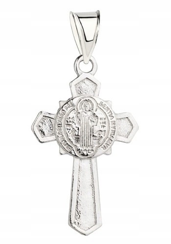 Srebrny Wisiorek Krzyżyk Św. Benedykt pr 925