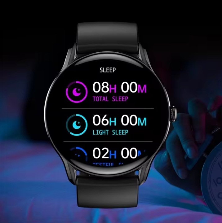 ZEGAREK SMARTWATCH SPORTOWY ROZMOWY MĘSKI DAMSKI POLSKIE MENU CZARNY 2PASKI