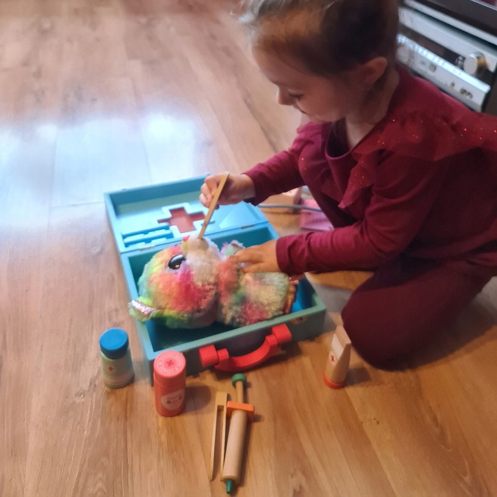 Drewniany Zestaw Małego Doktora Lekarz Dentysta dla Dzieci Prezent