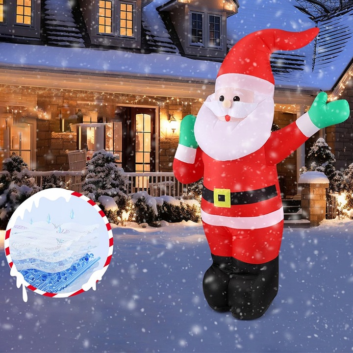 ŚWIĄTECZNY NADMUCHIWANY MIKOŁAJ 110CM Z MUZYKĄ I PILOTEM 2.4GHZ