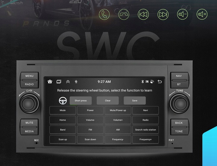 RADIO SAMOCHODOWE do FORD KUGA S-MAX C-MAX CARPLAY 4GB RDS GPS WIFI ANDROID