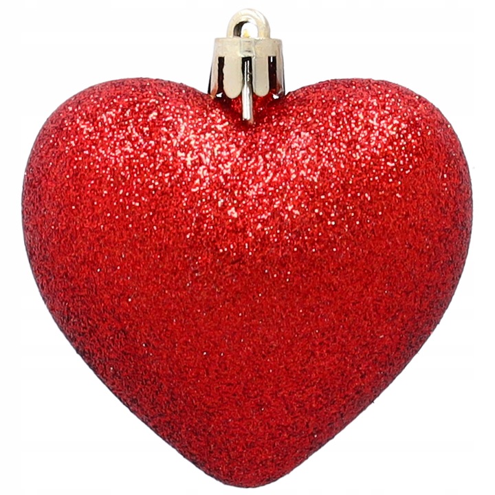 Bombki choinkowe czerwone serca zawieszki na choinkę ozdoby świąteczne 16x