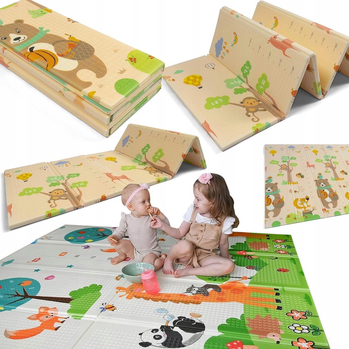 PIANKOWA DWUSTRONNA MATA EDUKACYJNA DO NAUKI XPE CYFRY LITERY 200x180cm