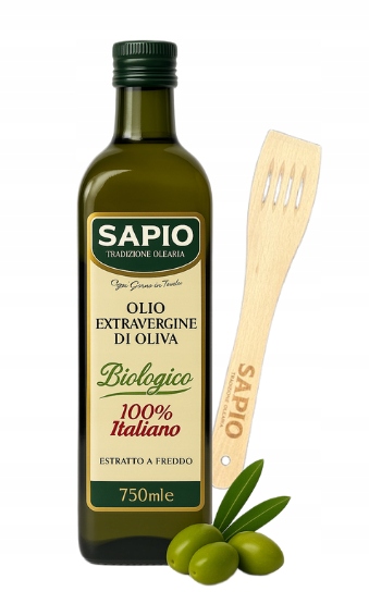 Oliwa z oliwek Extra Virgin Włoska BIO 100% Italiano SAPIO 750ml APULIA