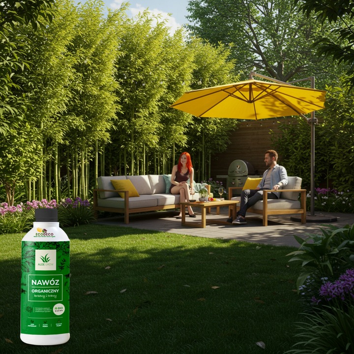 Naturalny nawóz organiczny 1 l użyźnia glebę wiosenny do trawy i krzewów