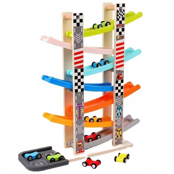 TOR SAMOCHODOWY DUŻY ZJEŻDŻALNIA DLA AUTEK 8szt (W076)