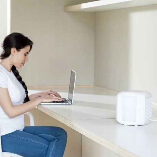 PRZENOŚNY KLIMATYZATOR NAWILŻACZ Powietrza WENTYLATOR LAMPKA 7 KOLORÓW LED