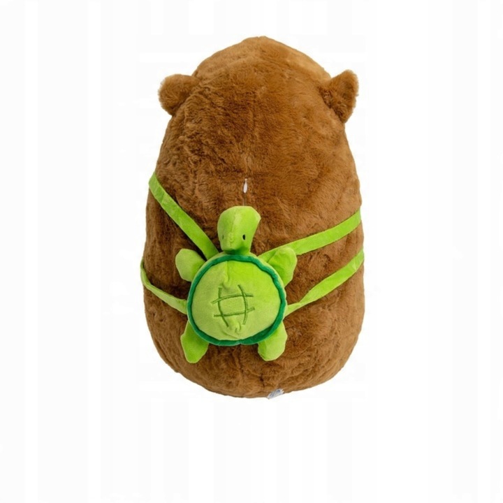 MASKOTKA KAPIBARA Z PLECAKIEM ŻÓŁW PLUSZAK DUŻY XXL 40CM PLUSZOWY MIŚ