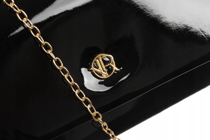 Damska torebka wizytowa kopertówka Rovicky elegancka z łańcuszkiem na ramię