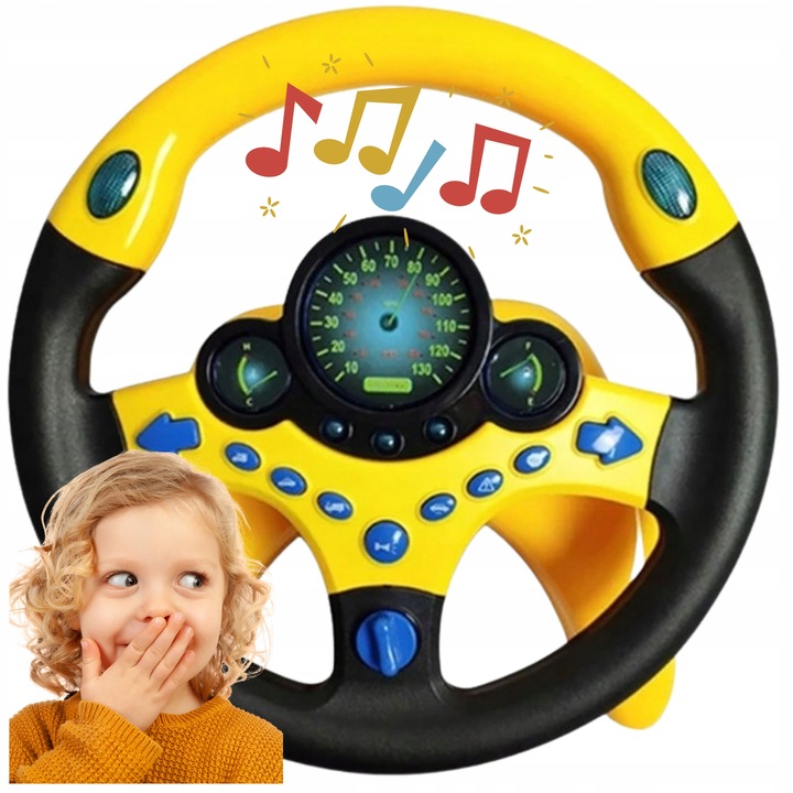 Kierownica zabawka INTERAKTYWNA DLA CHŁOPCA dźwięki symulator jazdy