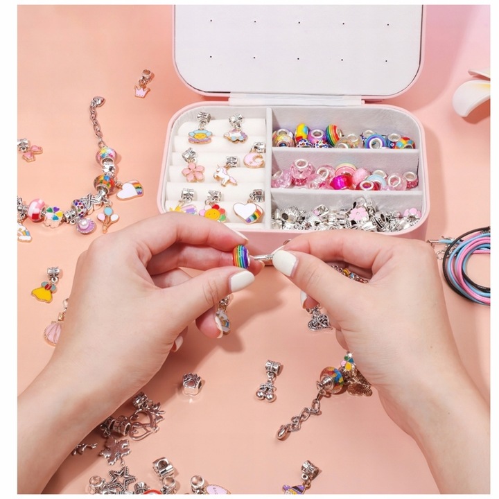 150EL IDEALNY PREZENT ZESTAW DO ROBIENIA BRANSOLETEK I NASZYJNIKÓW