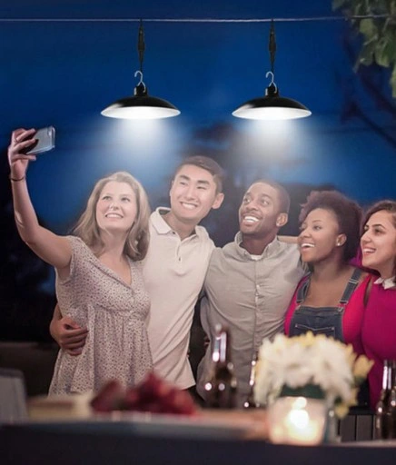 Lampa Żyrandol LED Panel Solarny Kemping Żarówka