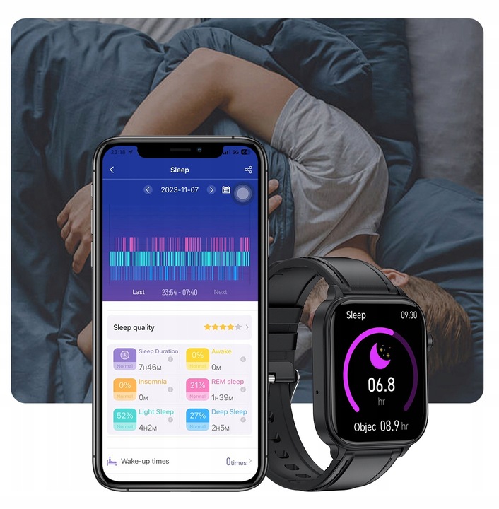 SMARTWATCH MĘSKI Zegarek EKG FUNKCJA POMIARU CUKRU AMOLED CIŚNIENIE ROZMOWY