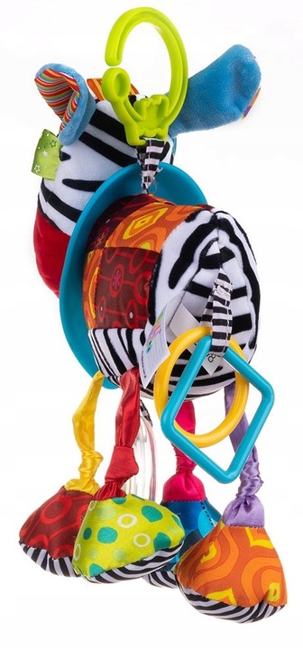 Zawieszka do wózka sensoryczna kontrastowa grzechotka Osioł Dave Dumel