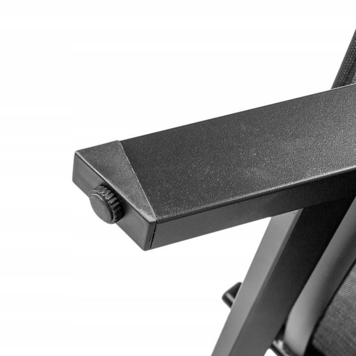 Leżak ogrodowy beżowy wygodny z aluminium rozkładany Leżanka na taras 60 cm