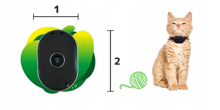 CALMEAN Pet Tracker Mini + obroża S/M GPS dla Psa