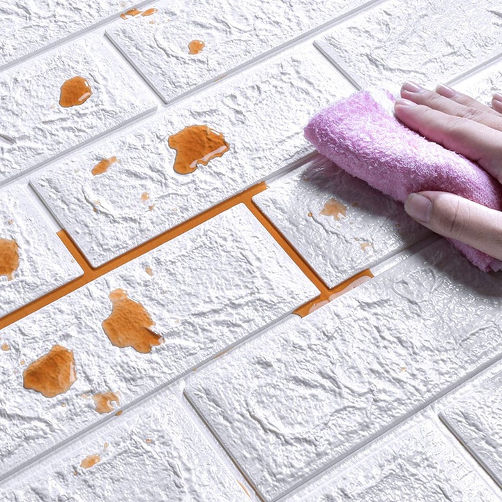 x10 PANELE ŚCIENNE SAMOPRZYLEPNE KAMIEŃ CEGŁA TAPETA MUR IMITACJA 3D SALON