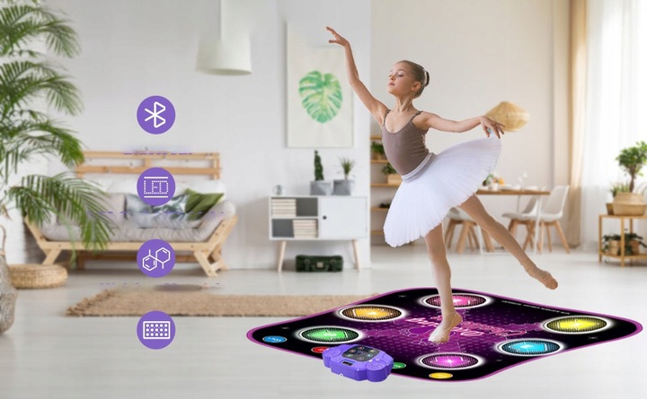 MATA DO MUZYCZNA TAŃCZENIA ZABAWKA DLA BLUETOOTH DZIECI 5 TRYBÓW GRY