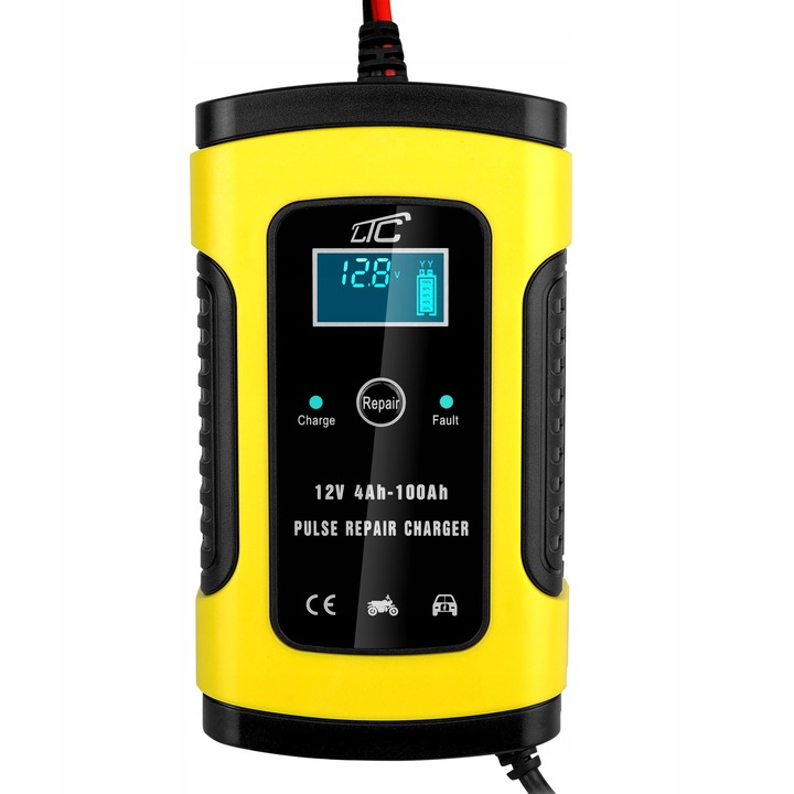 MOCNY PROSTOWNIK AUTOMATYCZNY SAMOCHODOWY LCD 100Ah LCD 12V 6A