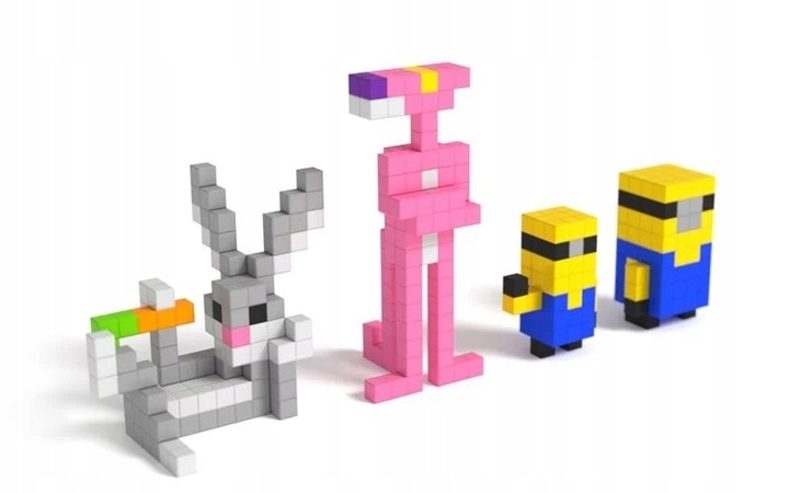 Klocki magnetyczne kreatywne Niespodzianka PIXIO Mini figures 27-44 klocków