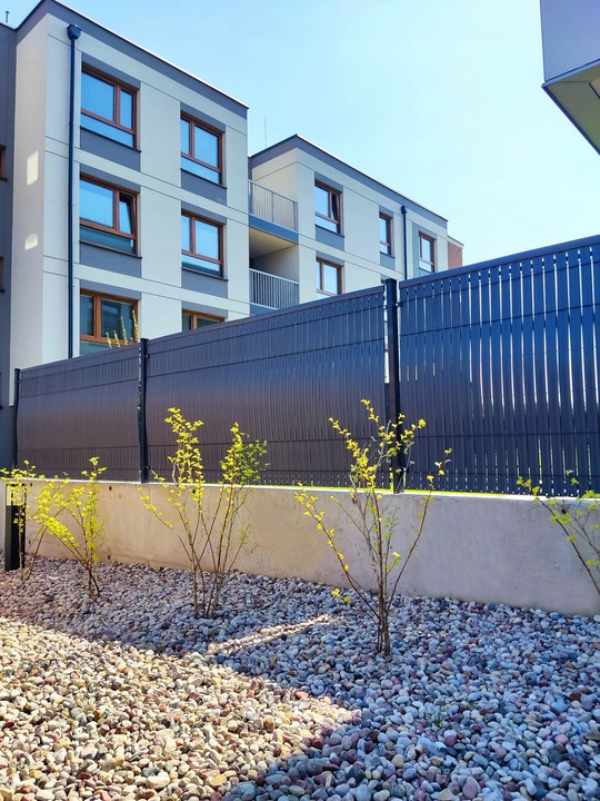 Listwy ogrodzeniowe pionowe wąskie 173x250cm RD03 Szary komplet