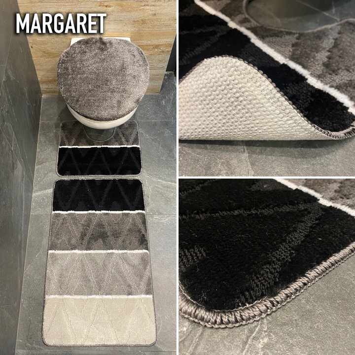 KOMPLET 3-CZĘŚCIOWY DYWANIKÓW ŁAZIENKOWYCH