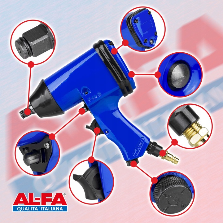 KLUCZ PNEUMATYCZNY UDAROWY 1/2" + NASADKI
