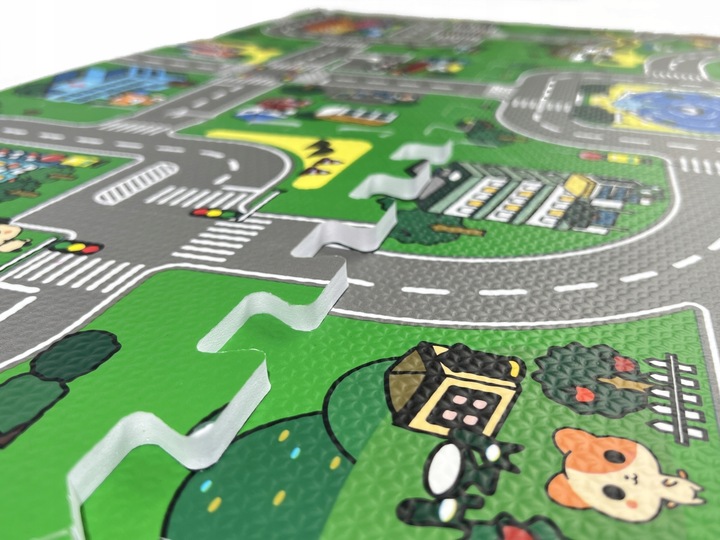 PUZZLE PIANKOWE MATA MIASTO ULICE DROGI 18EL DUŻE