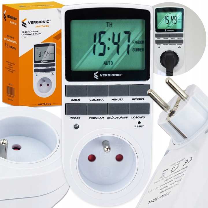 PROGRAMATOR CZASOWY TIMER WŁĄCZNIK WYŁĄCZNIK PRĄDU ENERGOOSZCZĘDNY CYFROWY