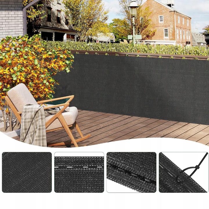 SIATKA CIENIUJĄCA 1,5x50m 90% MASKUJĄCA 140g/m2 OSŁONA OGRODZENIE PŁOT UV5%