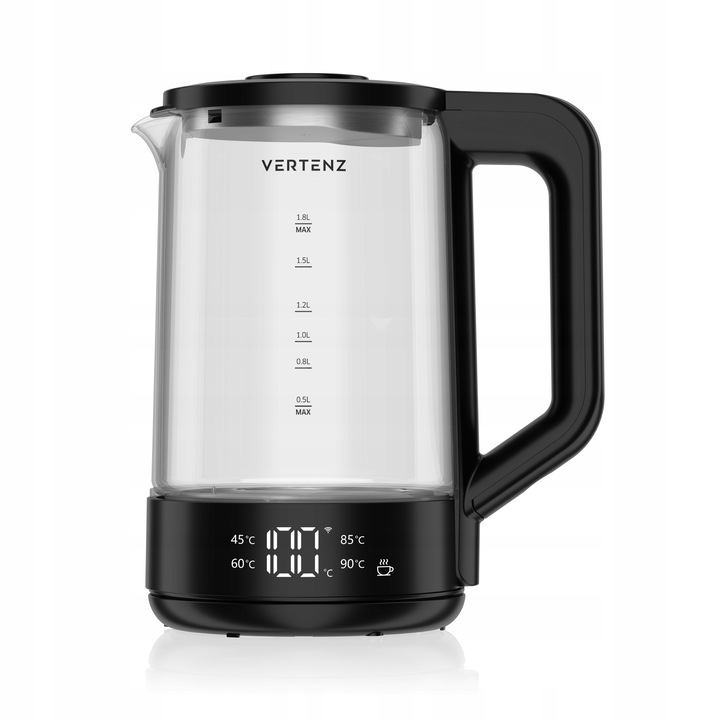 Czajnik ELEKTRYCZNY LED Vertenz TUYA 1,7L 2000W Warm REGULACJA TEMPERATURY