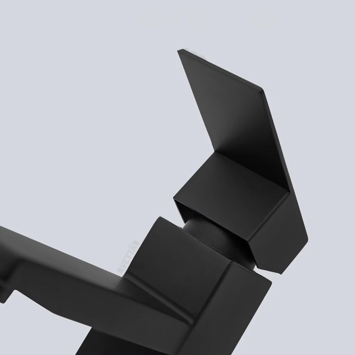 Bateria stojąca umywalkowa kran do umywalki zlewu czarna matowa niska